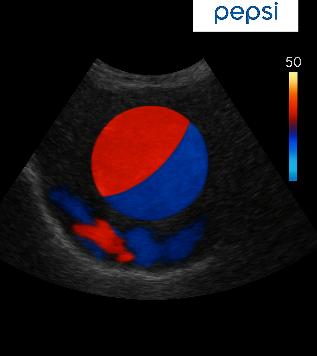 Ultrasound Case: The Pepsi Sign and a Surprising Vascular Finding