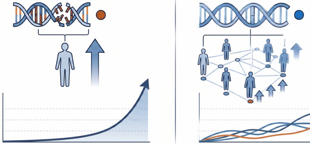 BRCA vs. SNP—Risk Evolution